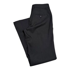 Ooobe 100% Polyester Gray Straight Leg Pleated Dress Pants Womens 6/31 (32x30.5)